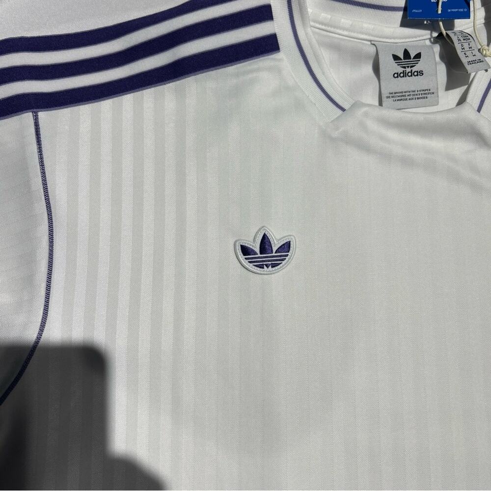 Adidas‎ Originals Real Madrid Icon Jersey White Purple Men’s Size M Authentic - Picture 5 of 7